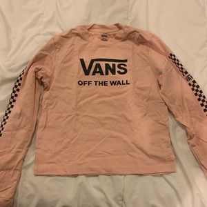 Vans long sleeve pink shirt